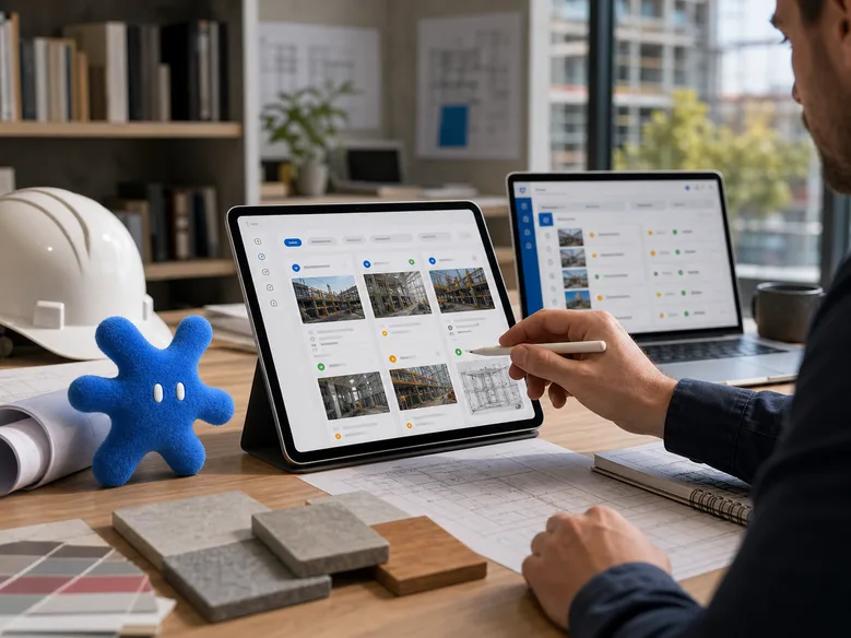 Mark assistant reviewing a report